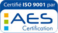 Certifié ISO 9001 par AES Certification